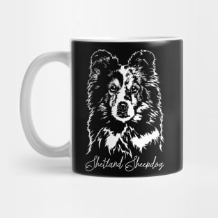 Funny Proud Sheltie Shetland Sheepdog dog portrait Mug